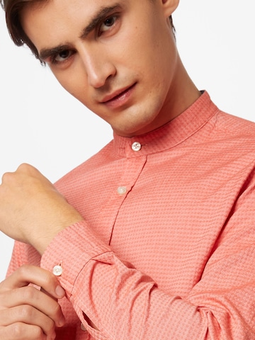 BOSS Orange Regular fit Button Up Shirt 'Race' in Red