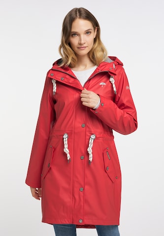 Schmuddelwedda Raincoat in Red: front