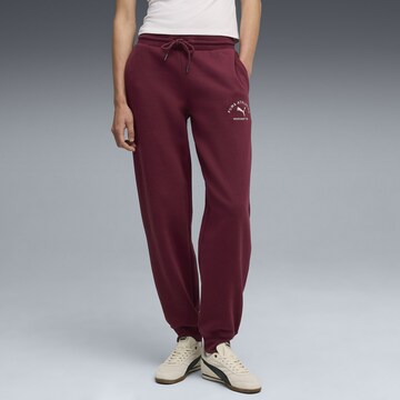 PUMA Tapered Sportbroek in Rood: voorkant