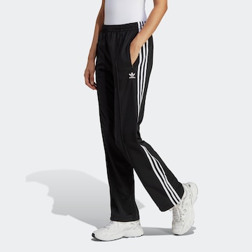 ADIDAS ORIGINALS Regular Trousers 'Adicolor Classics Firebird' in Black: front