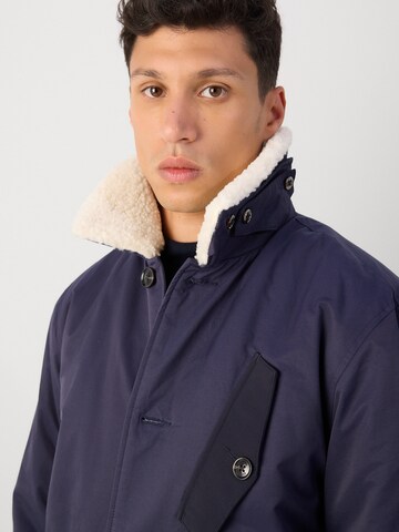 SCOTCH & SODA - Sobretudo meia-estação em azul