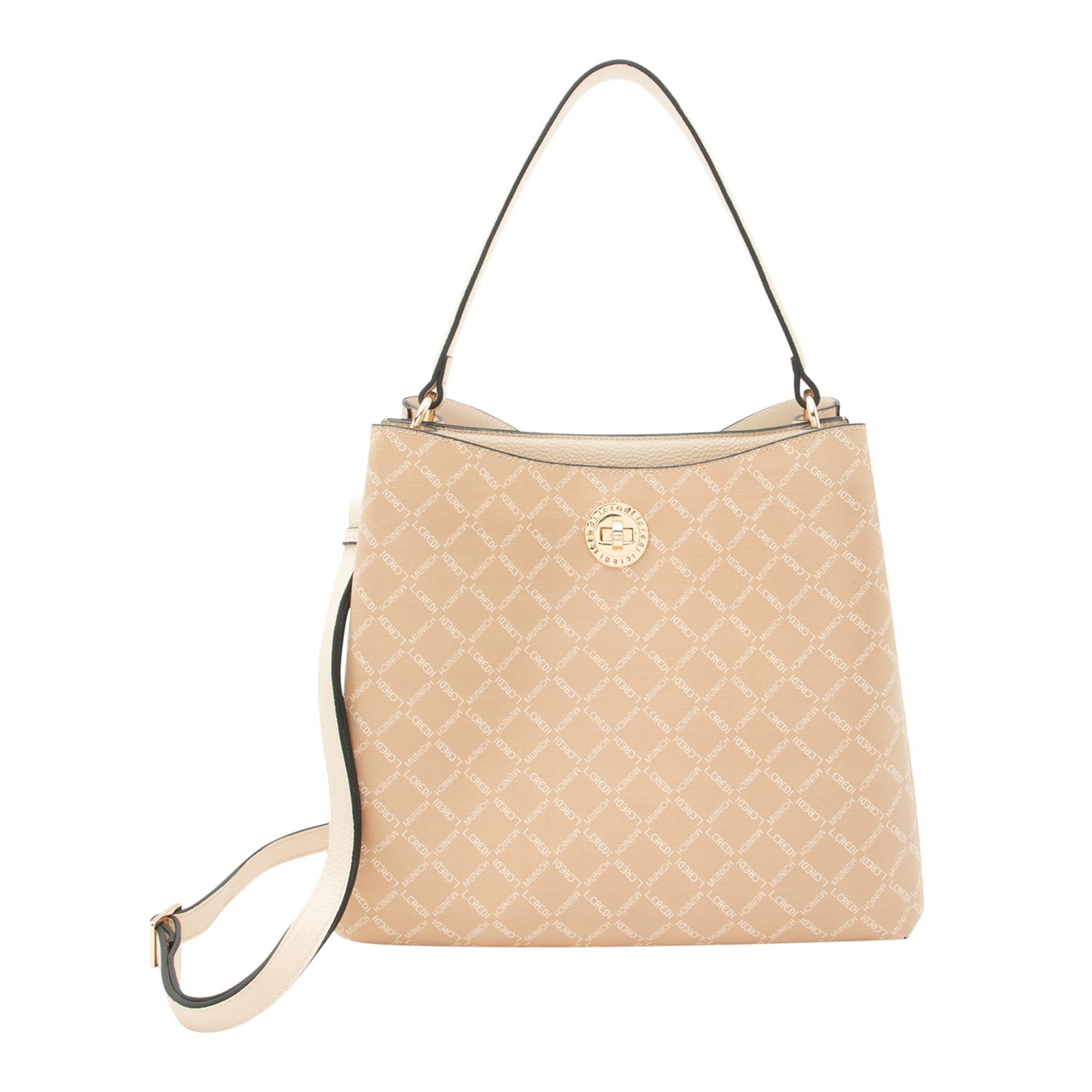 Sac bandoulière 'Filiberta' L.CREDI en beige : devant