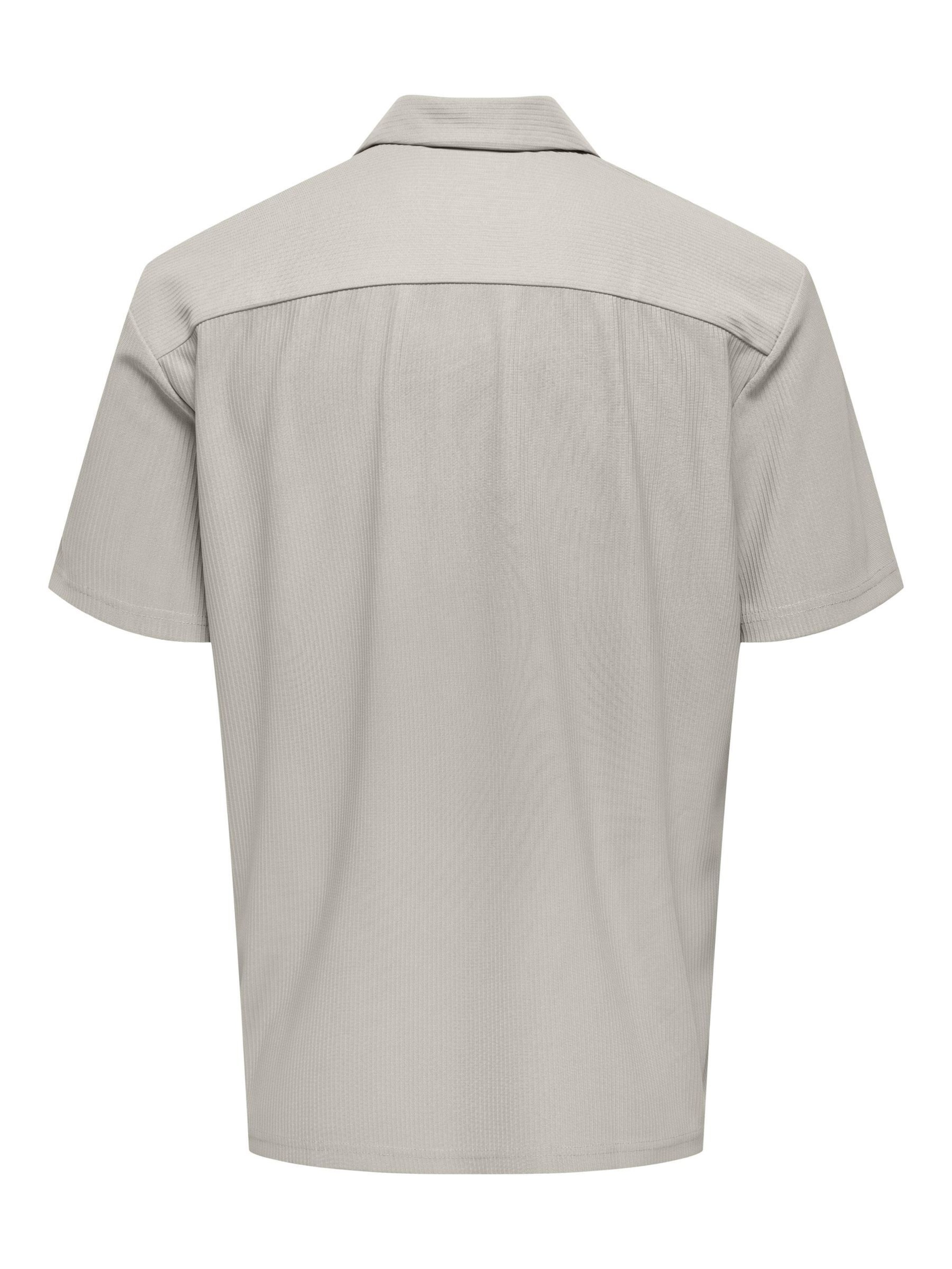 pilka Only & Sons Standartinis modelis Marškiniai 'ONSKari'