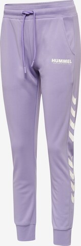 Effilé Pantalon de sport 'Legacy' Hummel en violet : devant