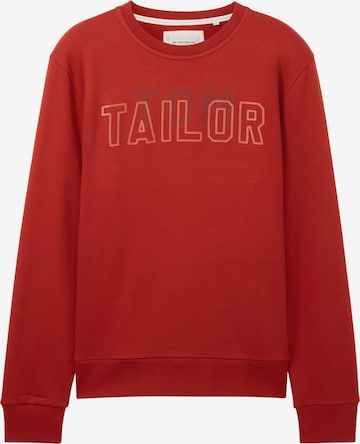 TOM TAILOR Sweatshirt in Rood: voorkant