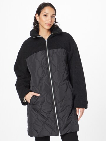 Urban Classics Between-seasons coat in Black: front