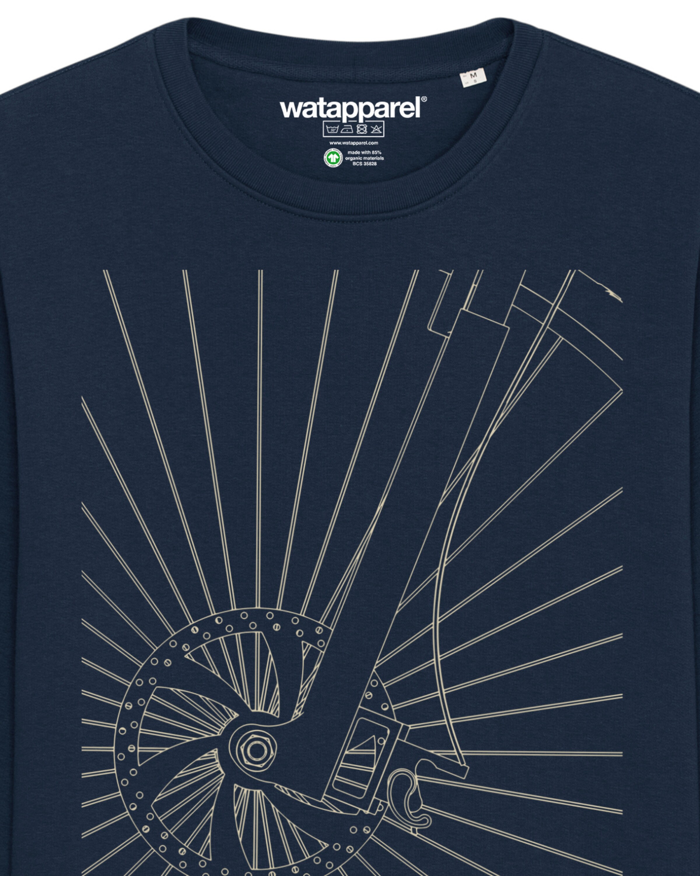 Felpa ' Fahrradspeichen ' di Watapparel in blu