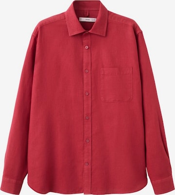 MANGO MAN Regular fit Button Up Shirt 'Avispa-h' in Red: front