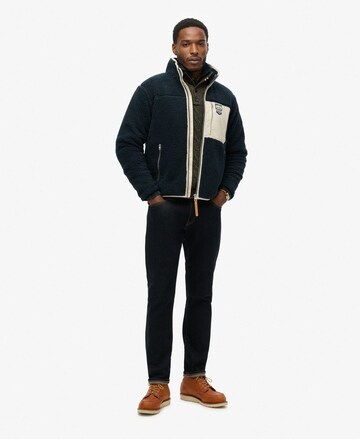 Superdry Fleece jas in Blauw