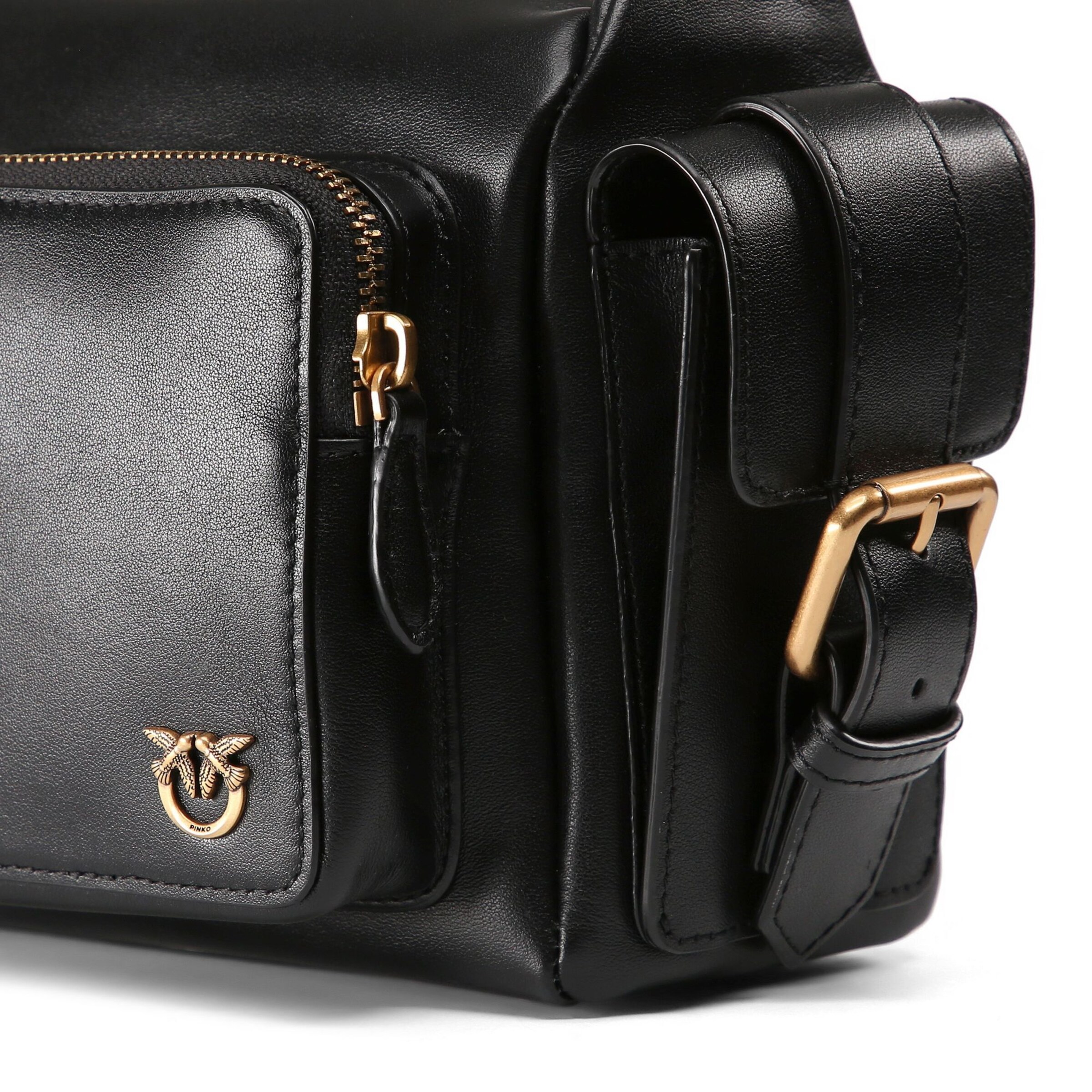 PINKO Schultertasche 'Cargo' in Schwarz