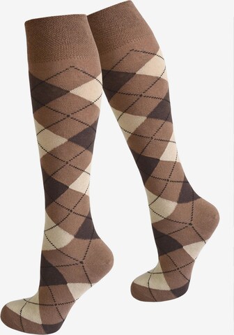 Chaussettes montantes normani en mélange de couleurs