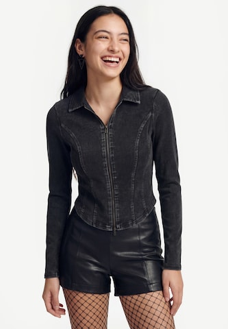 Veste mi-saison myMo ROCKS en noir : devant