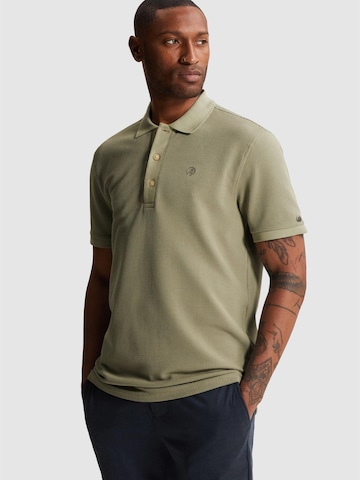 CAST IRON Shirt 'Polo shirt with waffle texture' in Green: front