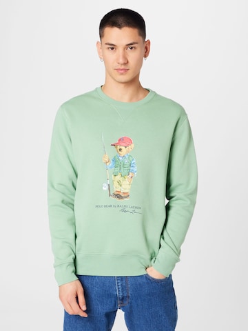 Sweat-shirt Polo Ralph Lauren en vert : devant