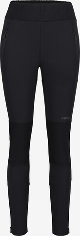 ICEPEAK Slim fit Workout Pants in Black: front