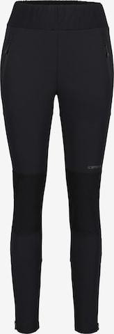 ICEPEAK Slim fit Workout Pants in Black: front