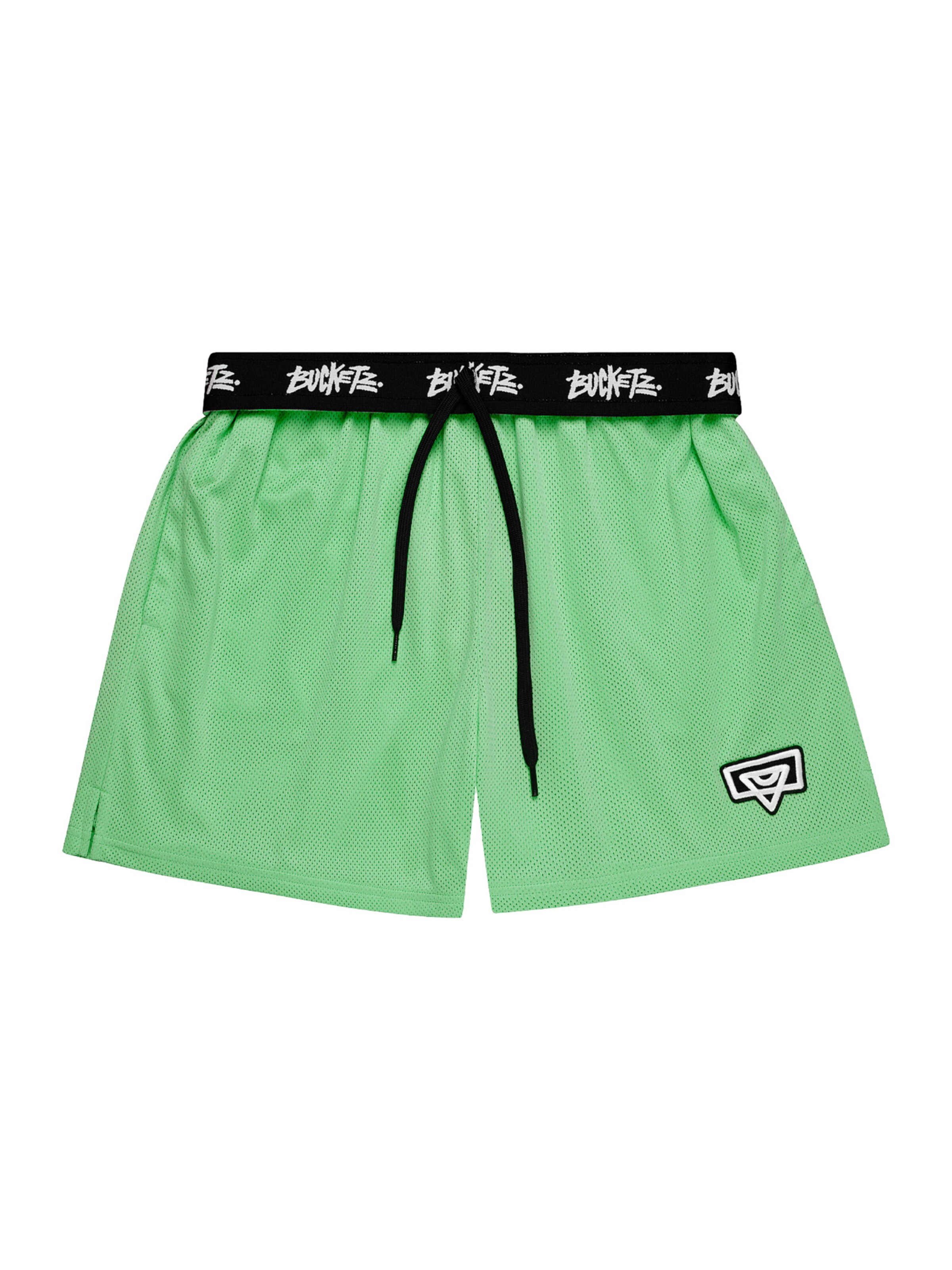 Bucketz Regular Sportshorts 'All Day' in Grün: Vorderseite