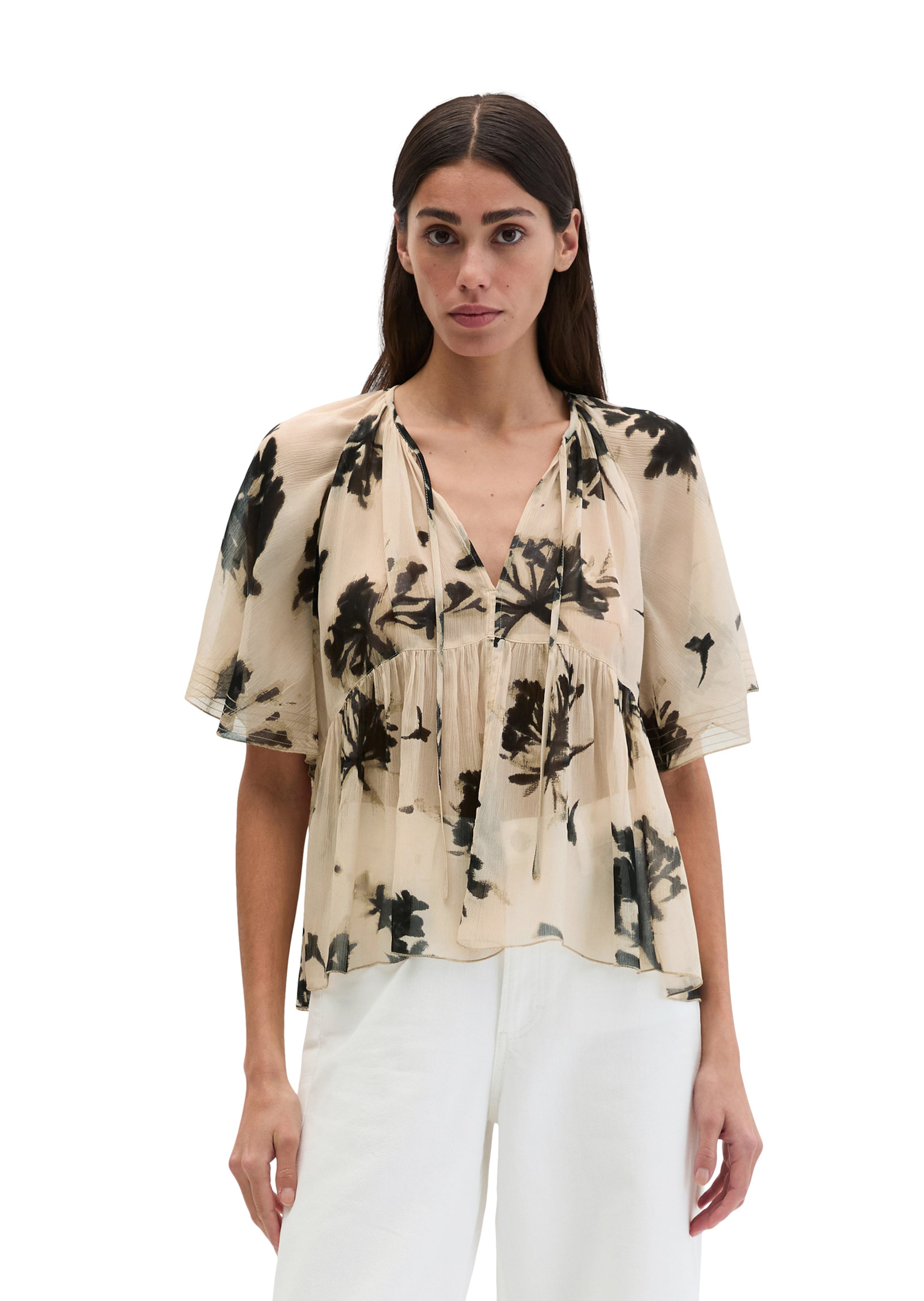 Marc O'Polo Blouse in Beige: voorkant