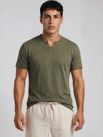 T-Shirt Funky Buddha en vert : devant