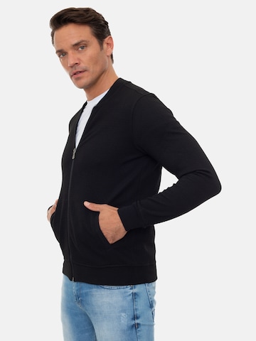 Sir Raymond Tailor Zip-Up Hoodie 'Bologna' in Black