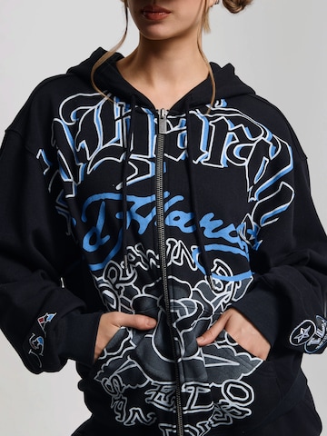 Ed Hardy Tepláková bunda 'Gothic Roses' - Čierna