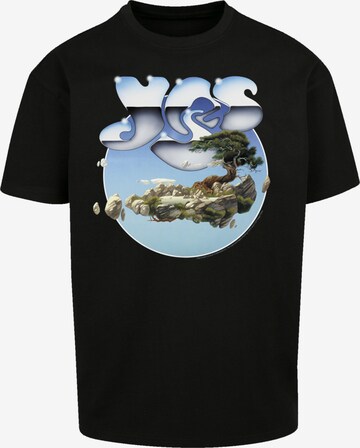 F4NT4STIC Shirt 'YES Chrome Island' in Zwart: voorkant