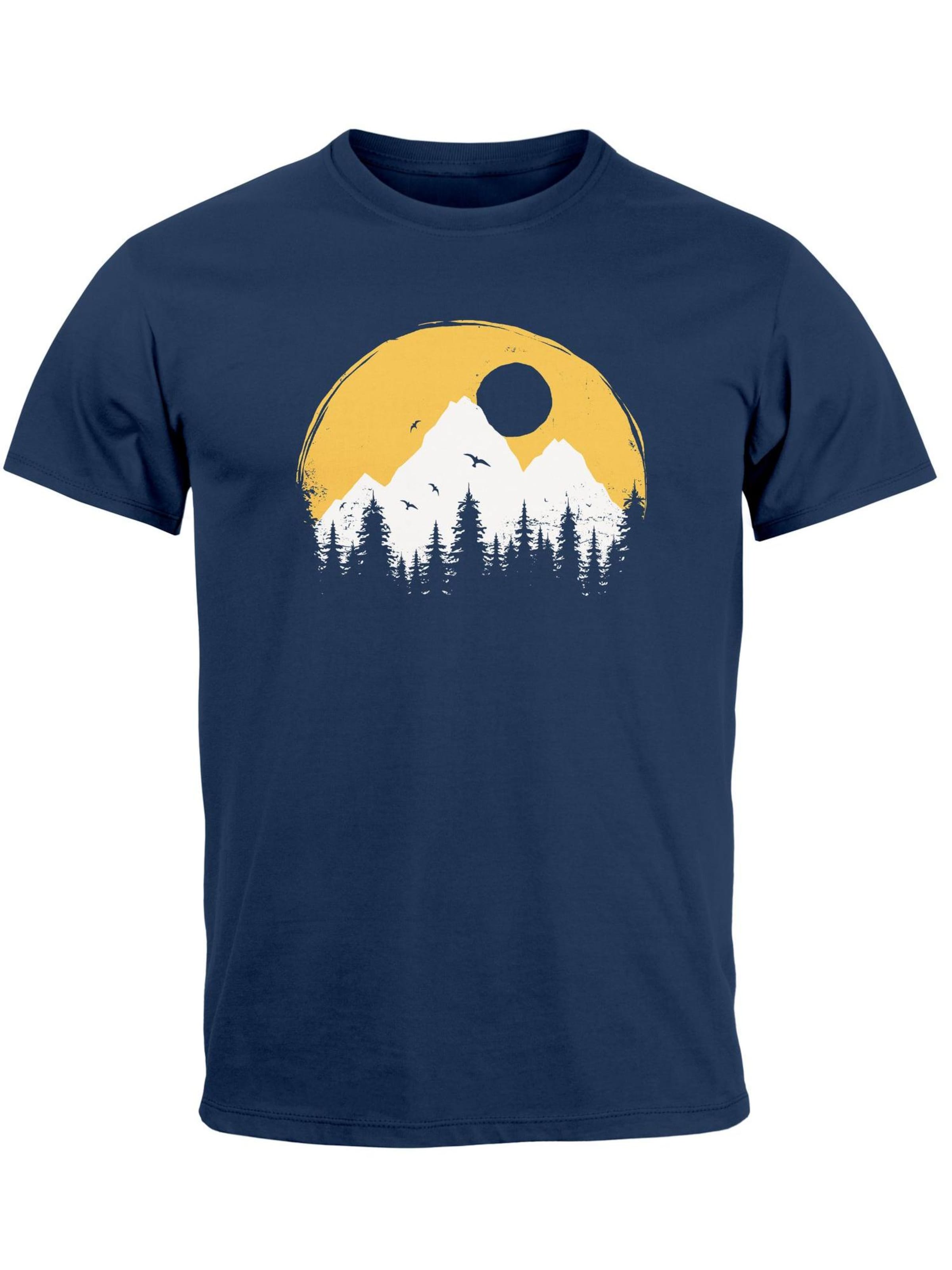 Neverless Shirt 'Mountains' in Blue: front