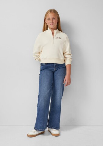 Sweat-shirt s.Oliver en beige : devant