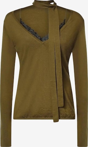 PINKO Tröja 'PINKO SOFFIO MAGLIA LINGERIE 100 LANA Maglieria' i grön: framsida