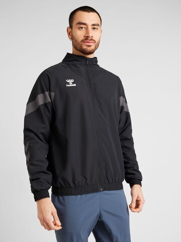 Hummel Athletic Jacket 'TRAVEL' in Black: front