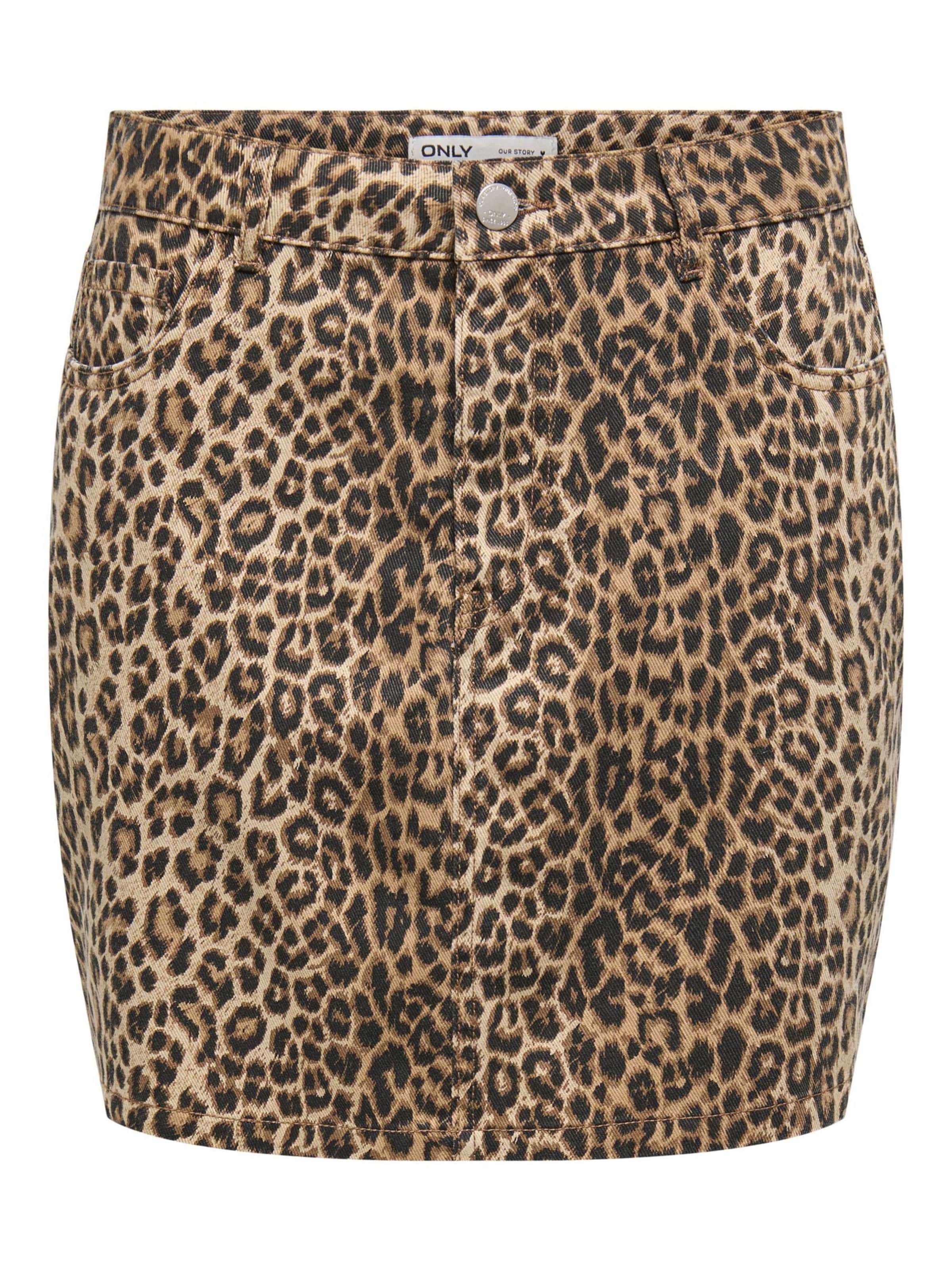 ONLY Rok 'ONLNaomi' in de kleur Bruin / Cappuccino / Zwart, Productweergave