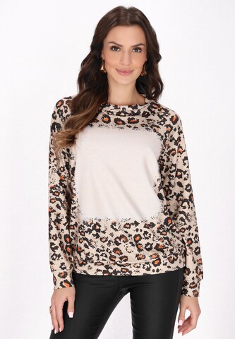 faina - Sweatshirt em castanho: frente
