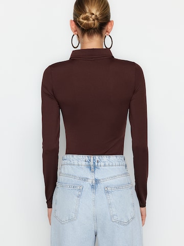 Trendyol Боди-футболка в Коричневый