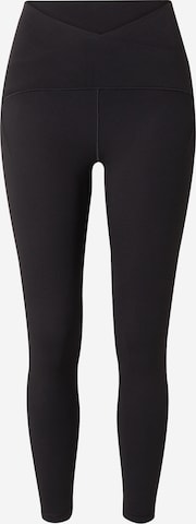 ADIDAS PERFORMANCE Skinny Παντελόνι φόρμας 'Studio Luxe Crossover Waistband' σε μαύρο: μπροστά