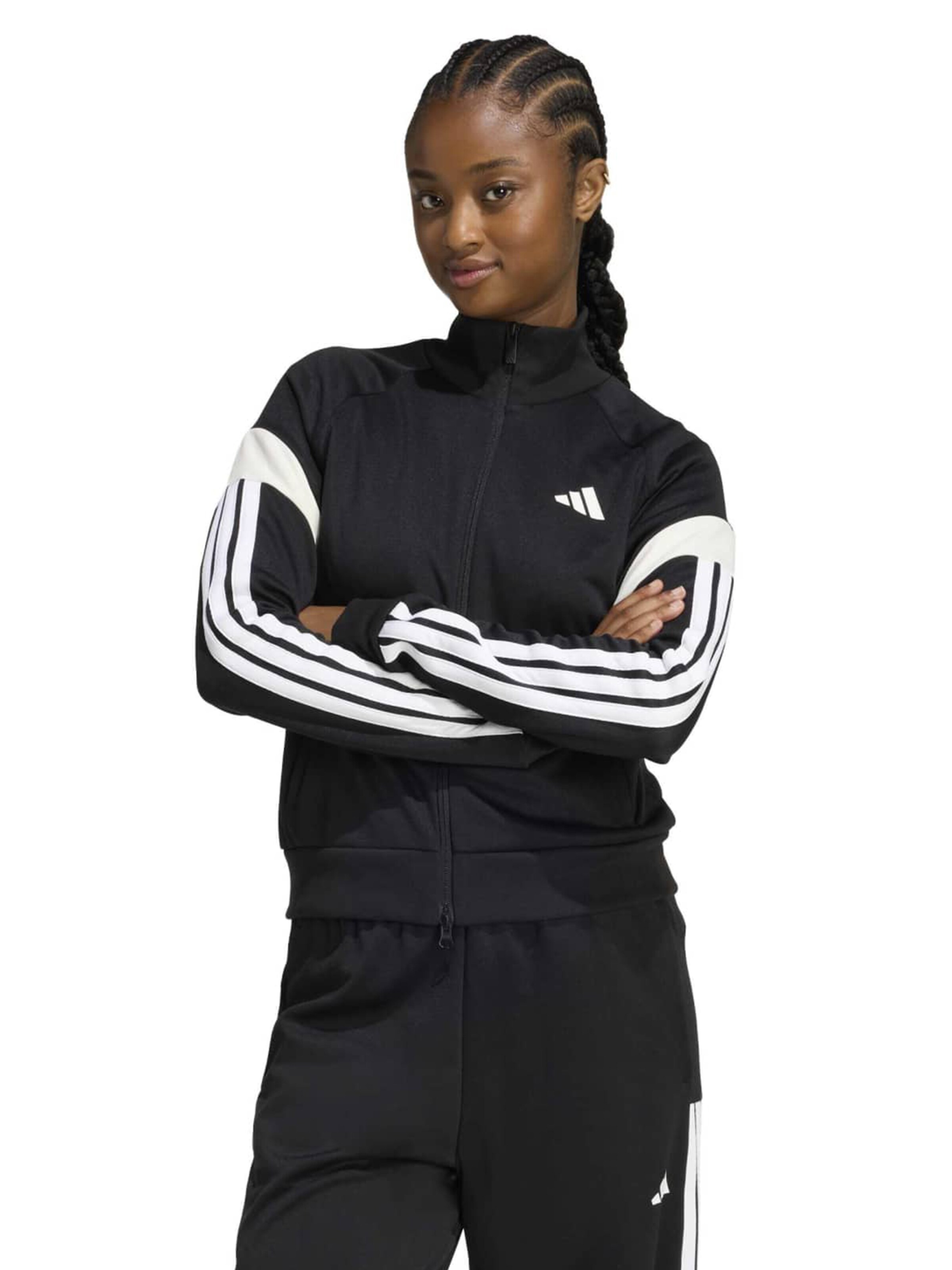 Veste de survêtement 'HER' ADIDAS SPORTSWEAR en noir : devant
