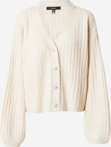 VERO MODA Gebreid vest 'ELYA' in Beige: voorkant