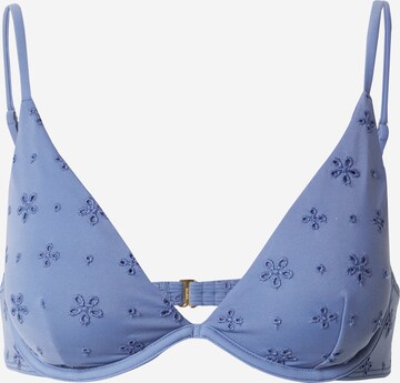 HOLLISTER Triangle Bikini Top in Blue: front