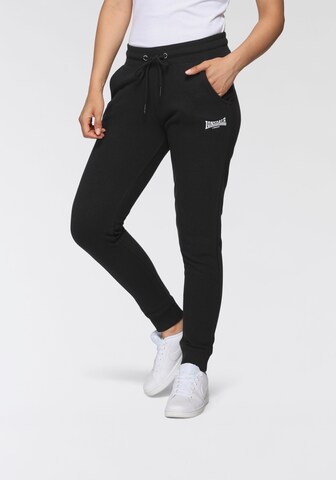 LONSDALE Tapered Jogginghose in Schwarz