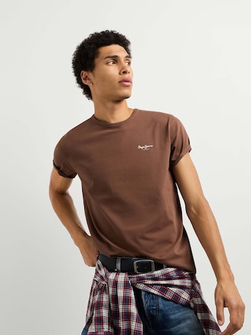 Maglietta di Pepe Jeans in marrone: frontale