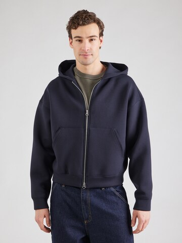 WEEKDAY - Sudadera con cremallera 'Simon' en azul: frente