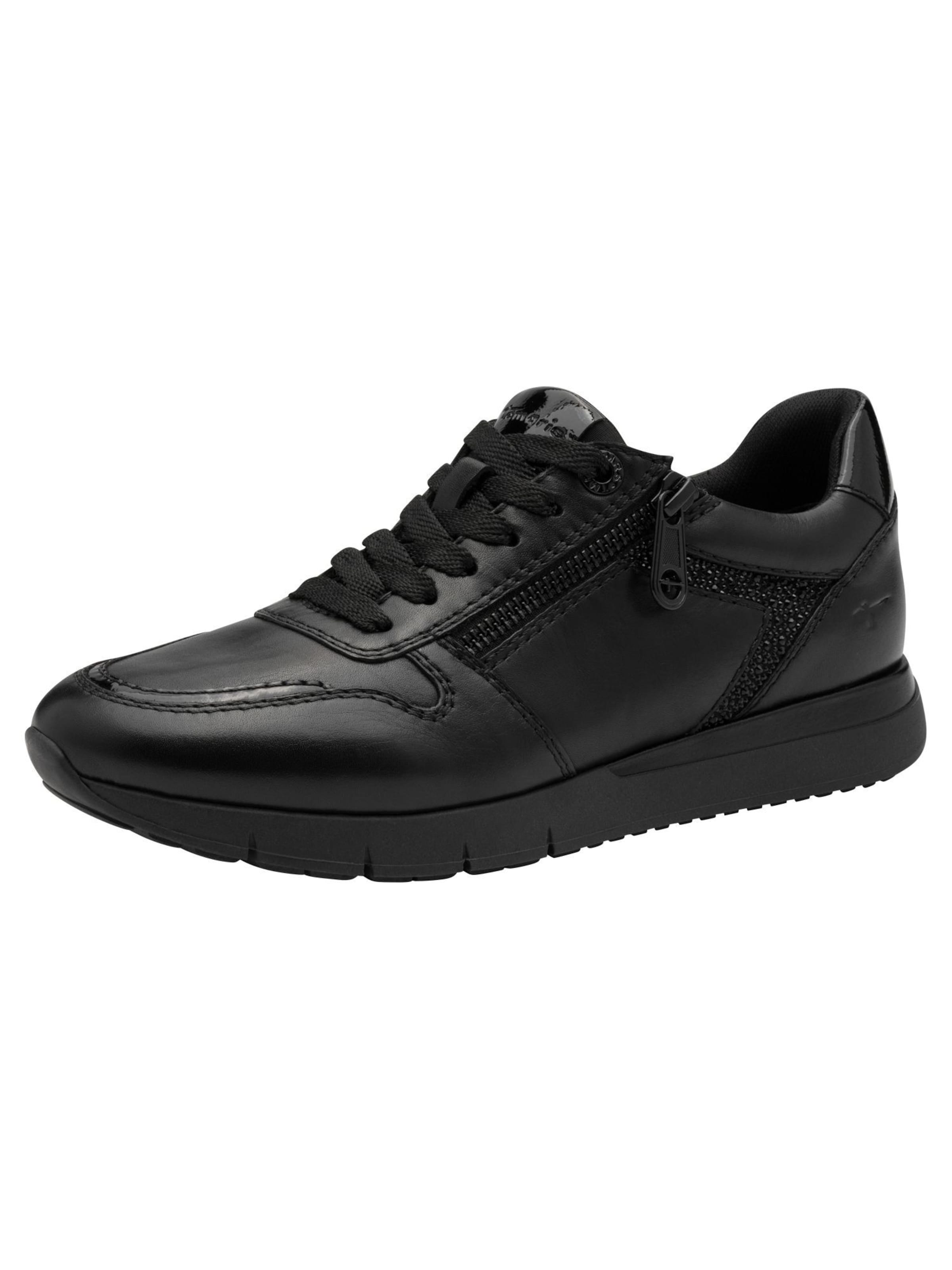 Tamaris Platform trainers in Black: front