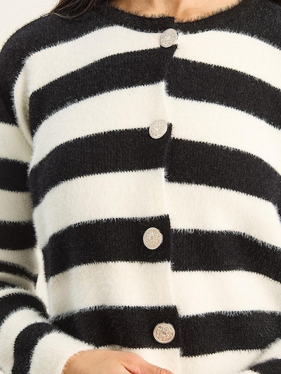 Bianco Lucci Strickjacke in schwarz / weiß, Produktansicht