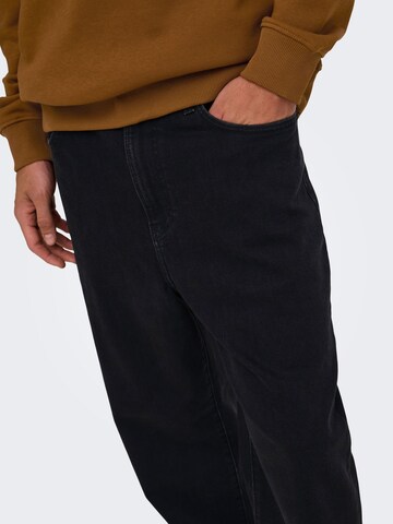 Loosefit Jeans 'FADE ' di Only & Sons in nero