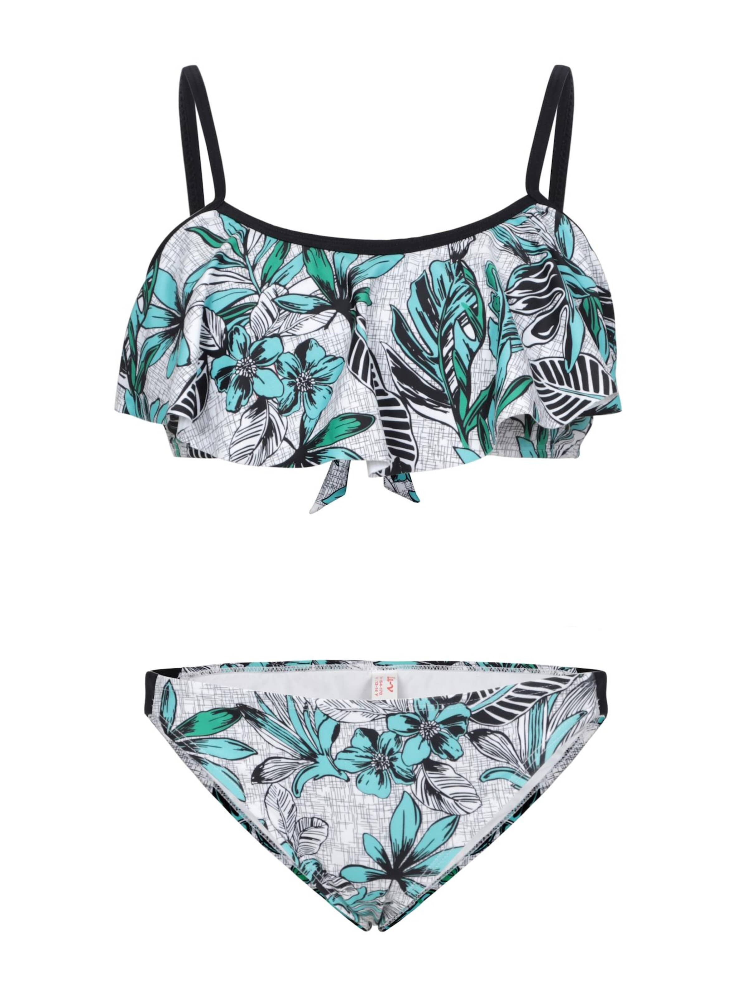 La V Bikini 'Bikini met volant top' in Blauw: voorkant