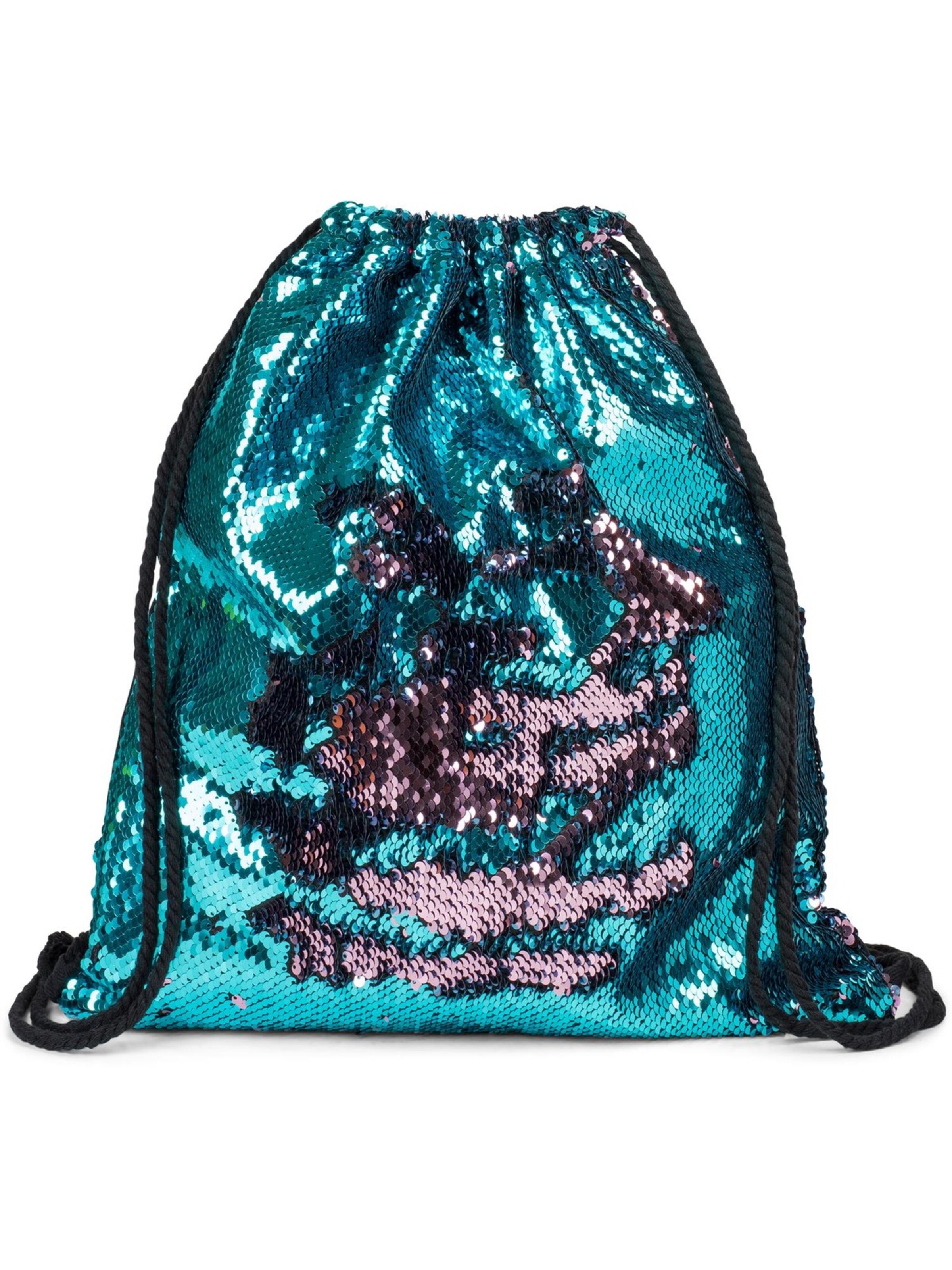 styleBREAKER Turnbeutel 'Turnbeutel mit Wendepailletten'‌‌‌‌‌‌‌‌‌‌ in Blau: Vorderseite