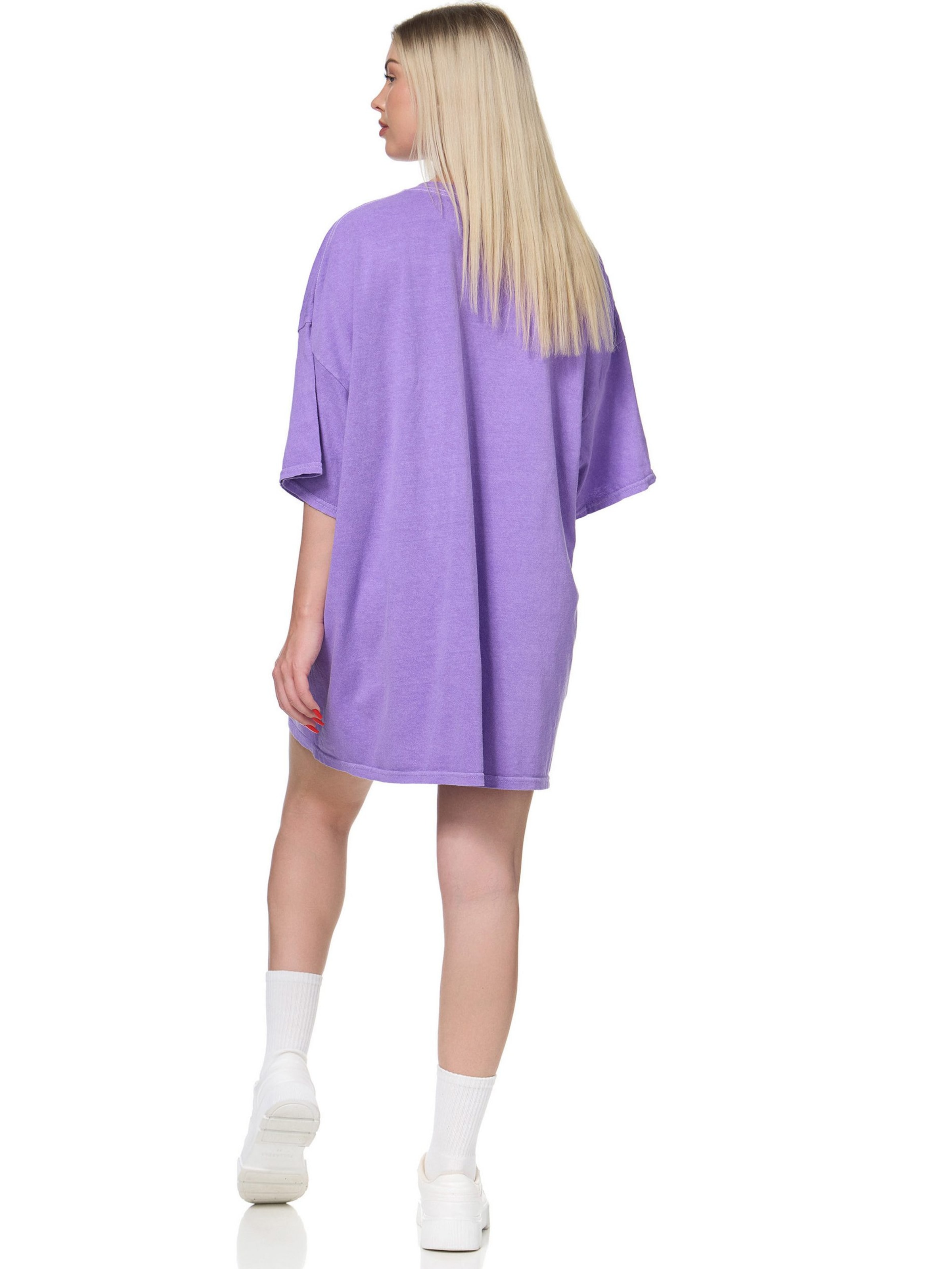 Worldclassca Oversized Shirt 'Overthinker' in Purple