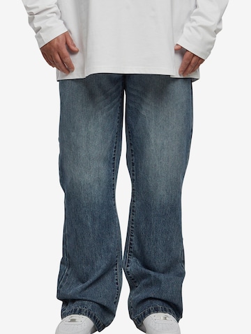 Urban Classics Flared Jeans in Blauw: voorkant