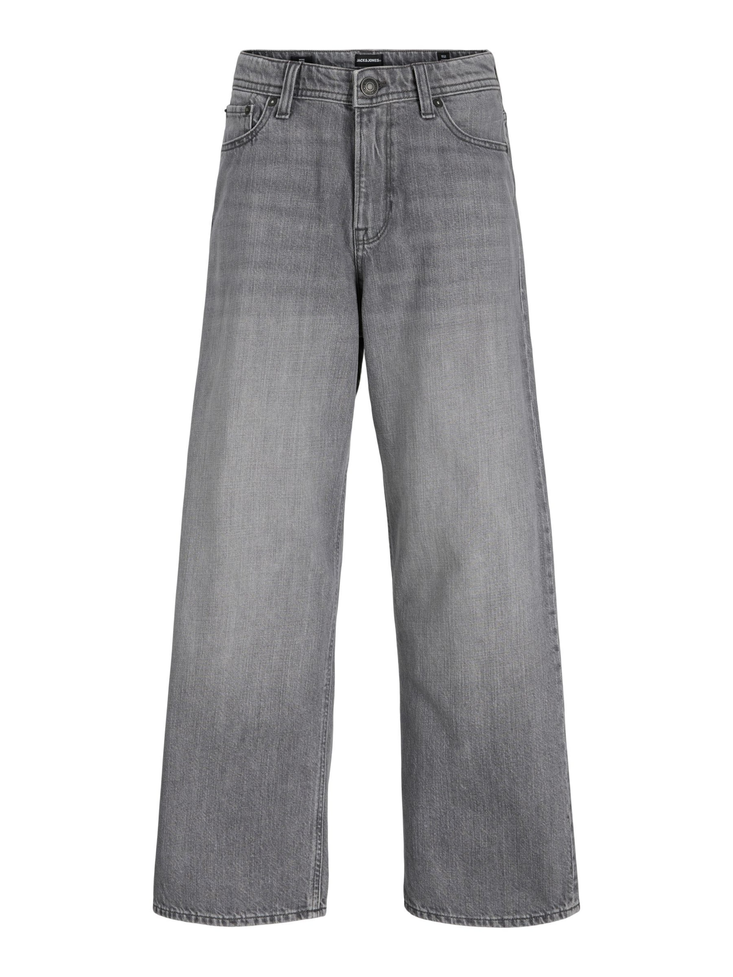 Wide Leg Jean 'JJIDAVE' Jack & Jones Junior en noir : devant