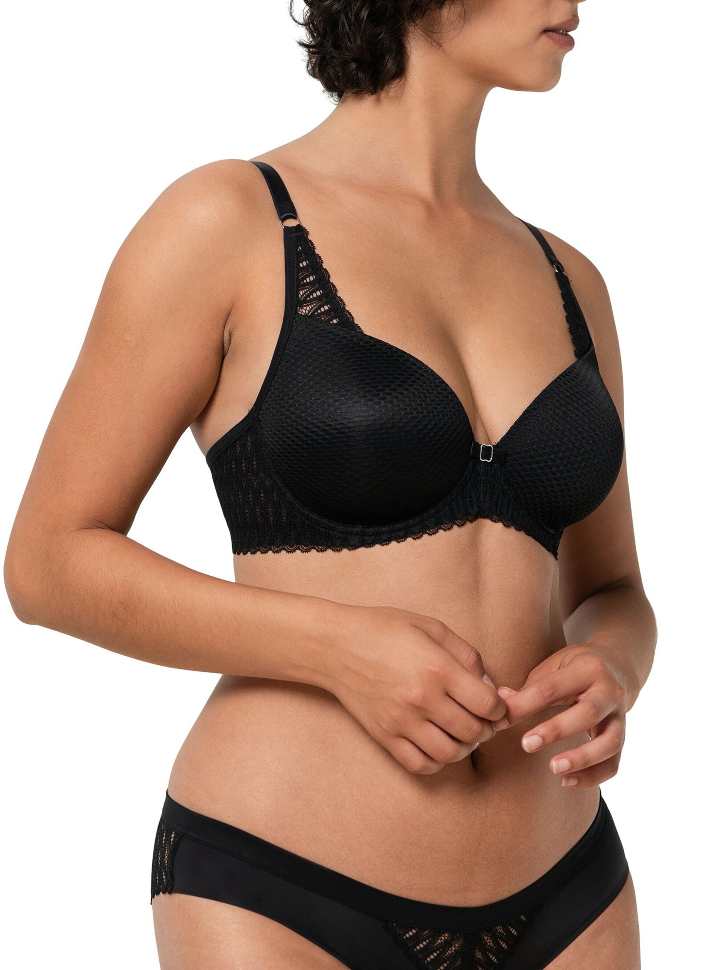 TRIUMPH T-shirt BH ' Aura Spotlight ' in Zwart: voorkant