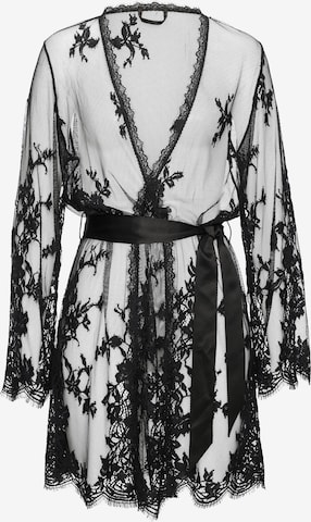 LASCANA Dressing Gown in Black: front